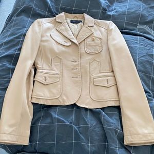 BCBG leather blazer